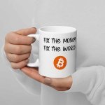 FIX THE MONEY FIX THE WORLD - White Glossy Mug