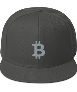 BITCOIN ICON GREY - Snapback Hat - Image 5