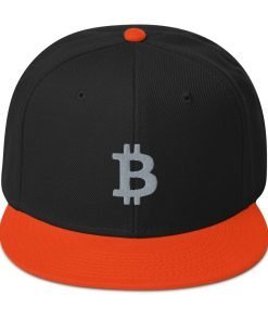BITCOIN ICON GREY - Snapback Hat - Image 9