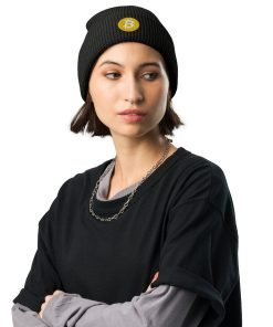 BITCOIN - Embroidery Waffle Beanie - Image 2