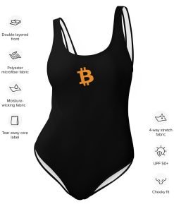 Alternative view of BITCOIN - One-Piece Swimsuit Black