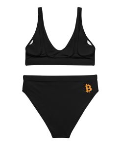 BITCOIN - High-Waisted Bikini - Black - Image 4