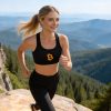 BITCOIN – Padded Sports Bra – Black
