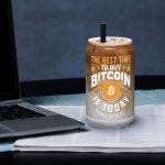 Best Time to Buy Bitcoin - Can-shaped Glass
