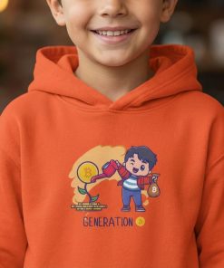Alternative view of Generation ₿ - Kids Eco Hoodie