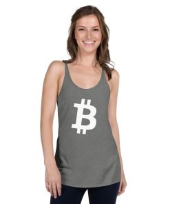 BITCOIN White - Racerback Tank - bitcoin-wear.com BITCOIN White - Racerback Tank - Image 9