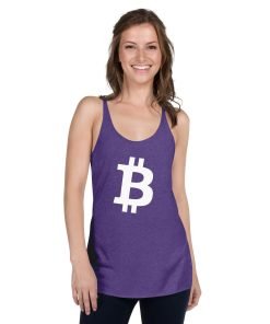 BITCOIN White - Racerback Tank - bitcoin-wear.com BITCOIN White - Racerback Tank - Image 6