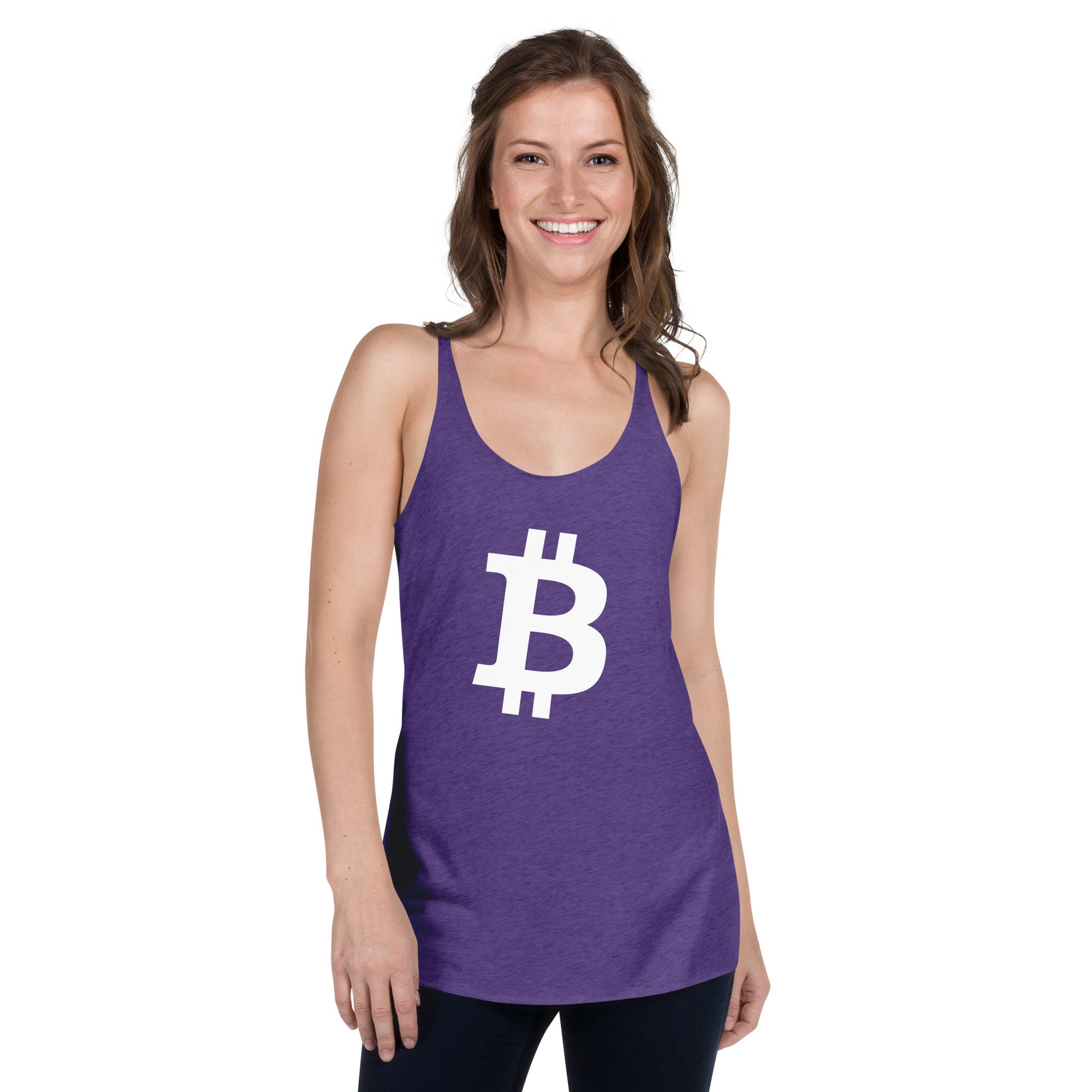 BITCOIN White - Racerback Tank - bitcoin-wear.com BITCOIN White - Racerback Tank - Image 6