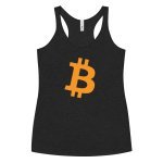 BITCOIN Orange - Racerback Tank - bitcoin-wear.com - bitcoin-wear.com womens racerback tank top vintage black front 64f05882090ac