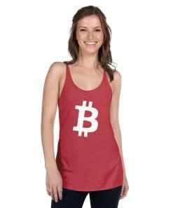 BITCOIN White - Racerback Tank - bitcoin-wear.com BITCOIN White - Racerback Tank - Image 7