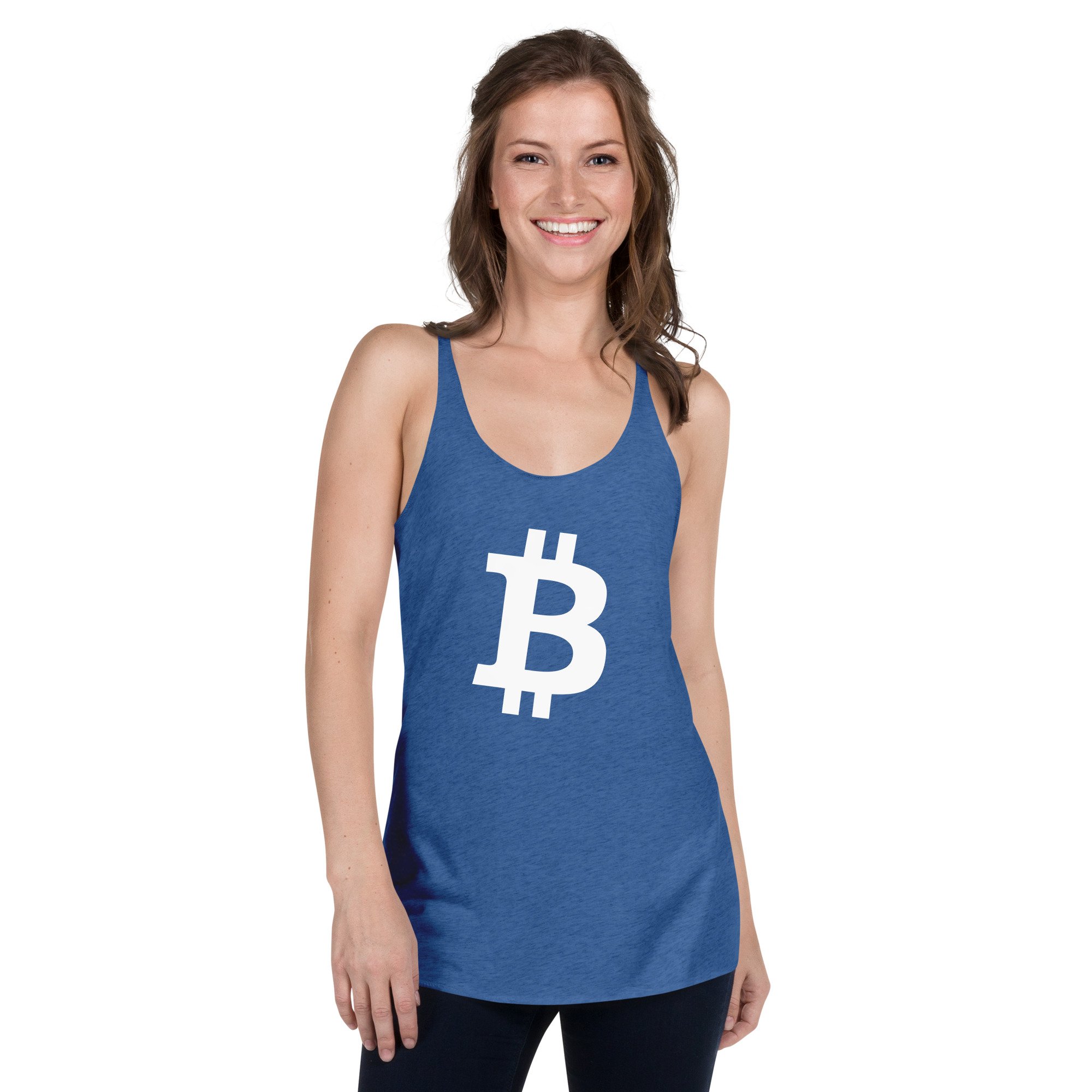 BITCOIN White - Racerback Tank - bitcoin-wear.com BITCOIN White - Racerback Tank - Image 8