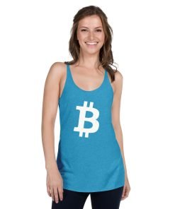 BITCOIN White - Racerback Tank - bitcoin-wear.com BITCOIN White - Racerback Tank - Image 10
