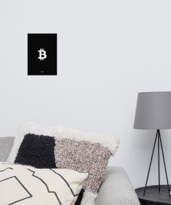 Alternative view of BITCOIN Poster Black & White