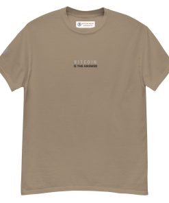 BITCOIN IS THE ANSWER - Minimal Embroidered T-Shirt - Image 13