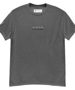 BITCOIN IS THE ANSWER - Minimal Embroidered T-Shirt - Image 10