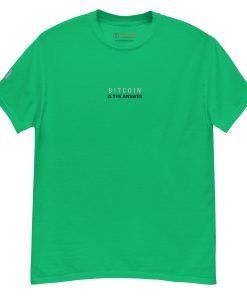 BITCOIN IS THE ANSWER - Minimal Embroidered T-Shirt - Image 14