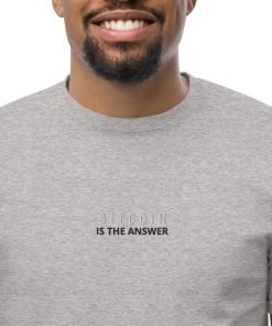 BITCOIN IS THE ANSWER - Minimal Embroidered T-Shirt - Image 3