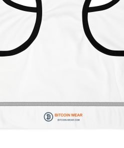 BITCOIN – Padded Sports Bra – White - Image 6