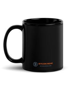 BITCOIN RETRO - Black Glossy Mug - Image 2