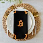 BITCOIN - Cloth Napkin Set - Black