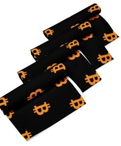BITCOIN - Cloth Napkin Set - Black - Image 4