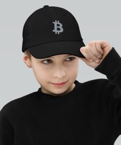 BITCOIN - Youth Baseball Cap - Grey - bitcoin-wear.com BITCOIN - Youth Baseball Cap - Grey - Image 2