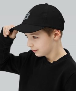 BITCOIN - Youth Baseball Cap - Grey - bitcoin-wear.com BITCOIN - Youth Baseball Cap - Grey - Image 4