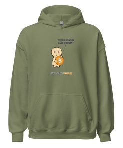 Alternative view of Posso pagare con Bitcoin - TLH - Luminosa - Felpa con cappuccio unisex