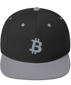 BITCOIN ICON Grey - Classic Snapback Hat - bitcoin-wear.com BITCOIN ICON Grey - Classic Snapback Hat - Image 10