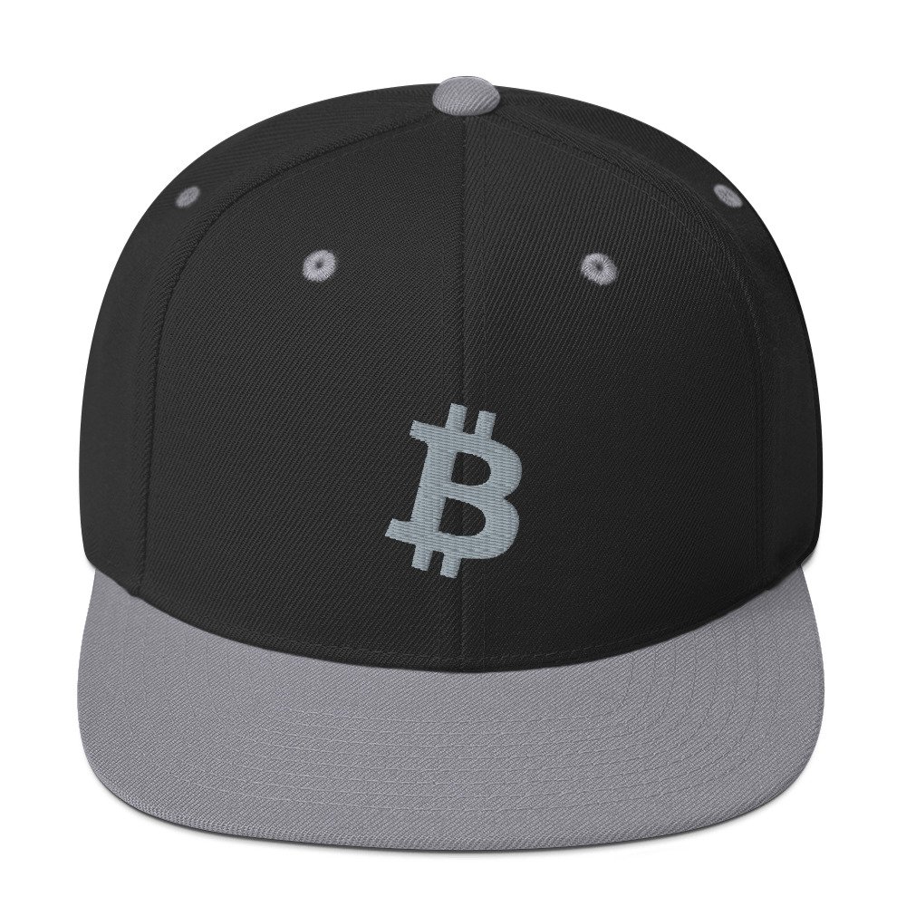 BITCOIN ICON Grey - Classic Snapback Hat - bitcoin-wear.com BITCOIN ICON Grey - Classic Snapback Hat - Image 10