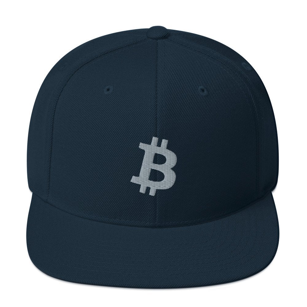 BITCOIN ICON Grey - Classic Snapback Hat - bitcoin-wear.com BITCOIN ICON Grey - Classic Snapback Hat