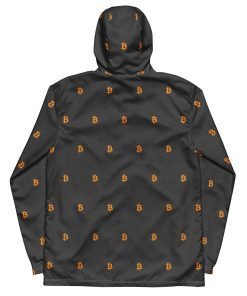 BITCOIN Windbreaker Black Orange - bitcoin-wear.com BITCOIN Windbreaker Black Orange - Image 4