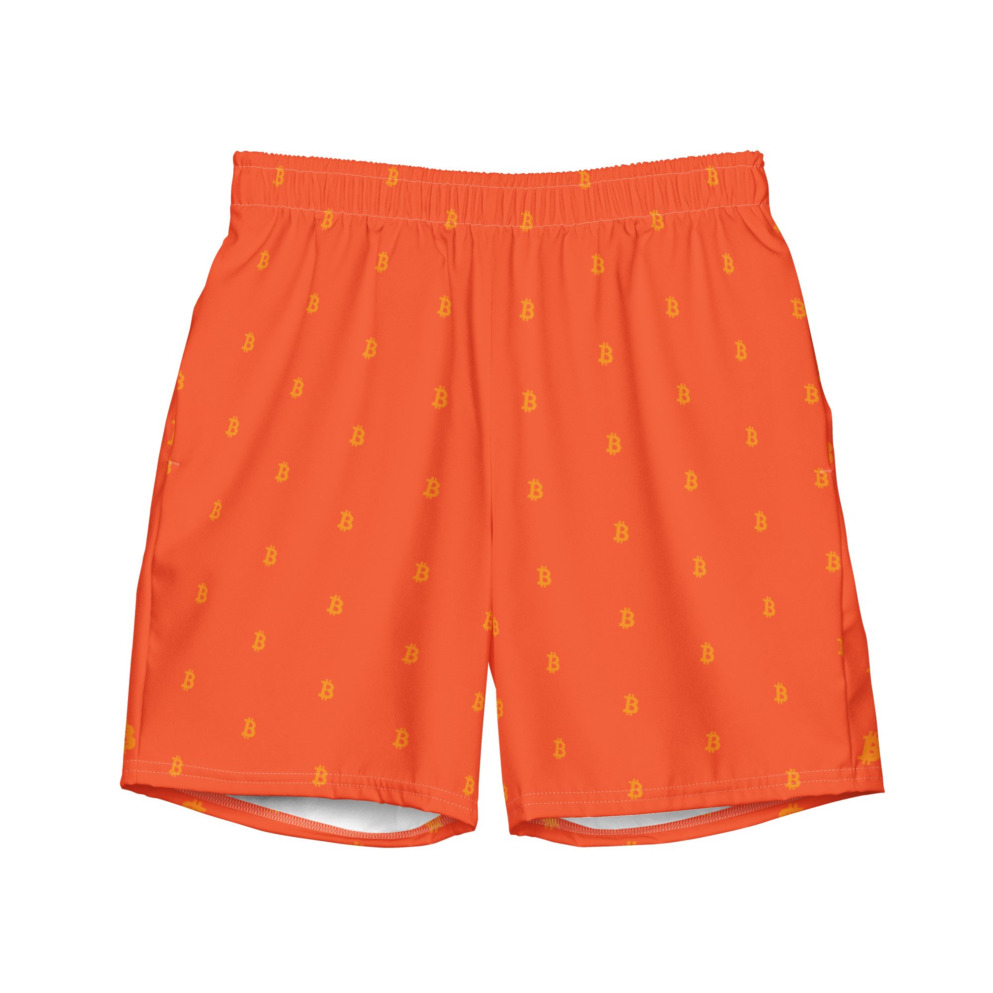 Bitcoin Swim Trunks Orange/Orange - bitcoin-wear.com Bitcoin Swim Trunks Orange/Orange