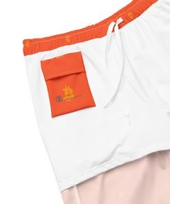 Bitcoin Swim Trunks Orange/Orange - bitcoin-wear.com Bitcoin Swim Trunks Orange/Orange - Image 4