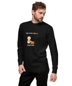 STACK SATS – TLH – Black – Premium Sweatshirt - Image 3
