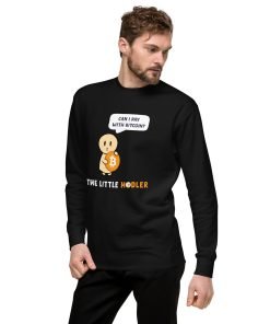 Can i Pay With Bitcoin – TLH – Black – Premium Sweatshirt - Image 3