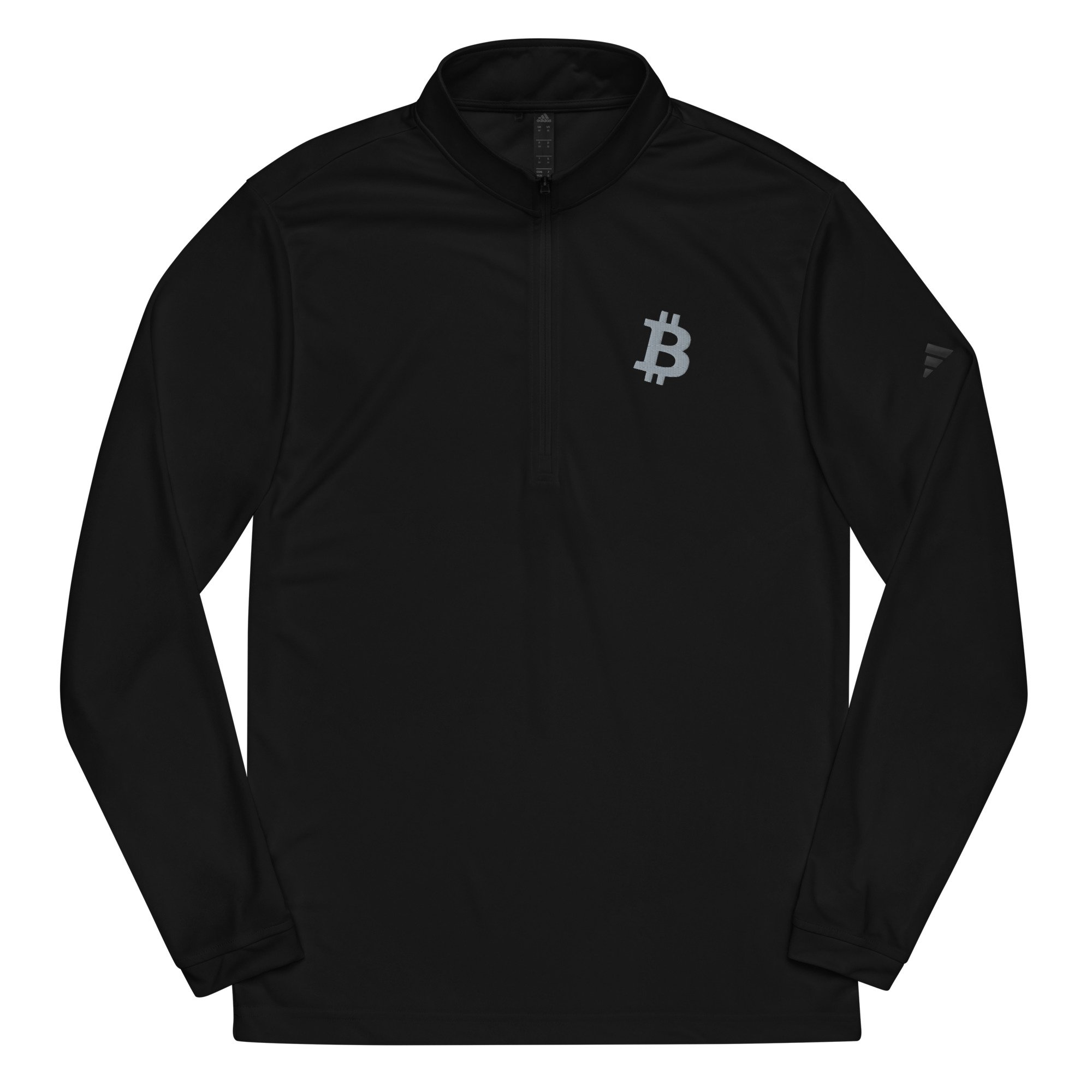 adidas Bitcoin – Grey – Quarter Zip Pullover - bitcoin-wear.com adidas Bitcoin – Grey – Quarter Zip Pullover