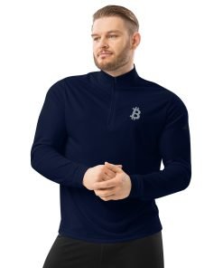 adidas Bitcoin – Grey – Quarter Zip Pullover - bitcoin-wear.com adidas Bitcoin – Grey – Quarter Zip Pullover - Image 3
