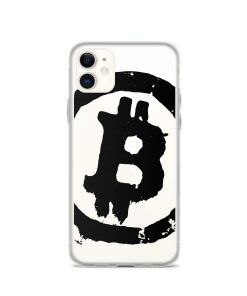 Grunge Bitcoin Clear Case for iPhone® - Black - Image 6