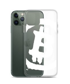 Grunge Bitcoin Clear Case for iPhone® - White - Image 5