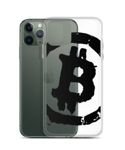 Grunge Bitcoin Clear Case for iPhone® - Black - Image 5