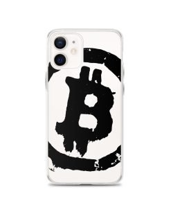 Grunge Bitcoin Clear Case for iPhone® - Black - Image 14