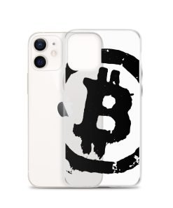 Grunge Bitcoin Clear Case for iPhone® - Black - Image 15