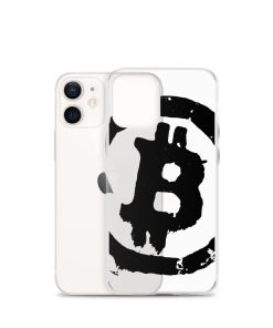 Grunge Bitcoin Clear Case for iPhone® - Black - Image 9