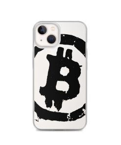 Grunge Bitcoin Clear Case for iPhone® - Black