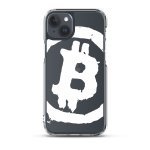 Grunge Bitcoin Clear Case for iPhone® - White