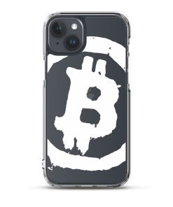 Grunge Bitcoin Clear Case for iPhone® - White