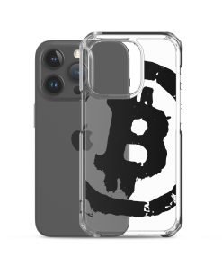 Grunge Bitcoin Clear Case for iPhone® - Black - Image 36