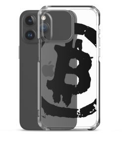 Grunge Bitcoin Clear Case for iPhone® - Black - Image 34