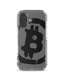Grunge Bitcoin Clear Case for iPhone® - Black - Image 45